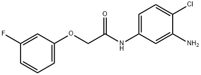 N-(3-amino-4-chlorophenyl)-2-(3-fluorophenoxy)acetamide 化学構造式