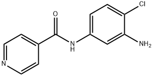 N-(3-アミノ-4-クロロフェニル)イソニコチンアミド 化学構造式