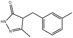 5-methyl-4-(3-methylbenzyl)-2,4-dihydro-3H-pyrazol-3-one Structure