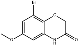 8-溴-6-甲氧基-2H-苯并[B][1,4]恶嗪-3(4H)-酮 结构式