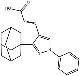 (2E)-3-[3-(1-adamantyl)-1-phenyl-1H-pyrazol-4-yl]acrylic acid Structure