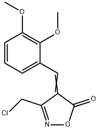 (4E)-3-(chloromethyl)-4-(2,3-dimethoxybenzylidene)isoxazol-5(4H)-one Structure