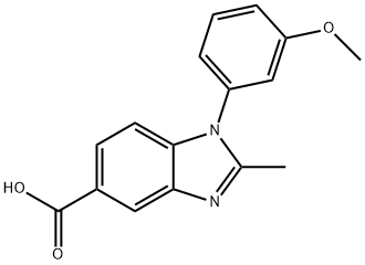 1-(3-methoxyphenyl)-2-methyl-1H-benzimidazole-5-carboxylic acid Structure