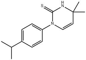 1-(4-イソプロピルフェニル)-4,4-ジメチル-1,4-ジヒドロピリミジン-2-チオール 化学構造式