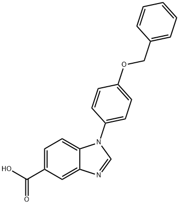 1-[4-(benzyloxy)phenyl]-1H-benzimidazole-5-carboxylic acid Structure