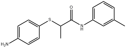 2-[(4-aminophenyl)thio]-N-(3-methylphenyl)propanamide Structure