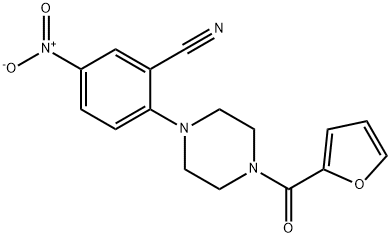 2-[4-(2-furoyl)piperazin-1-yl]-5-nitrobenzonitrile Structure