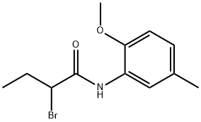 2-ブロモ-N-(2-メトキシ-5-メチルフェニル)ブタンアミド 化学構造式