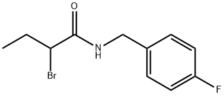 2-bromo-N-(4-fluorobenzyl)butanamide Structure