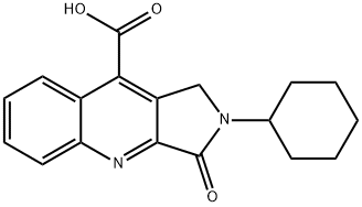2-cyclohexyl-3-oxo-2,3-dihydro-1H-pyrrolo[3,4-b]quinoline-9-carboxylic acid Structure