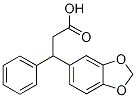 3-(1,3-ベンゾジオキソール-5-イル)-3-フェニルプロパン酸 化学構造式