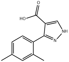 3-(2,4-dimethylphenyl)-1H-pyrazole-4-carboxylic acid Structure