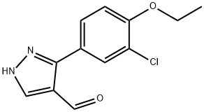3-(3-chloro-4-ethoxyphenyl)-1H-pyrazole-4-carbaldehyde Structure