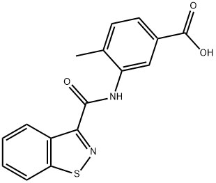 3-[(1,2-benzisothiazol-3-ylcarbonyl)amino]-4-methylbenzoic acid Struktur