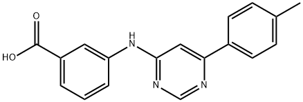 3-{[6-(4-methylphenyl)pyrimidin-4-yl]amino}benzoic acid Structure