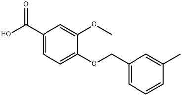 3-methoxy-4-[(3-methylbenzyl)oxy]benzoic acid Structure