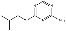 4-(イソブチルチオ)-1,3,5-トリアジン-2-アミン 化学構造式