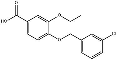 4-[(3-chlorobenzyl)oxy]-3-ethoxybenzoic acid Structure