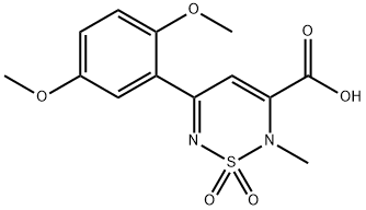 5-(2,5-ジメトキシフェニル)-2-メチル-2H-1,2,6-チアジアジン-3-カルボン酸1,1-ジオキシド 化学構造式