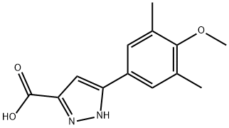 5-(4-methoxy-3,5-dimethylphenyl)-1H-pyrazole-3-carboxylic acid Structure