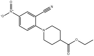1-(2-氰基-4-硝基苯基)哌啶-4-羧酸乙酯, 288251-84-3, 结构式