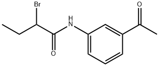 N-(3-acetylphenyl)-2-bromobutanamide 化学構造式