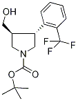tert-butyl (3S,4R)-3-(hydroxymethyl)-4-[2-(trifluoromethyl)phenyl]pyrrolidine-1-carboxylate Structure
