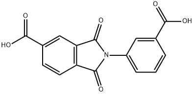 2-(3-carboxyphenyl)-1,3-dioxoisoindoline-5-carboxylic acid Struktur