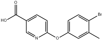 6-(4-bromo-3-methylphenoxy)nicotinic acid Structure