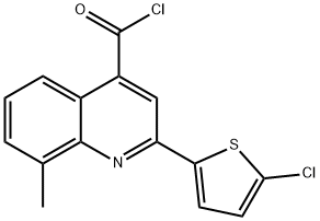 2-(5-氯-2-噻吩)-8-甲基喹啉-4-甲酰氯, 1160254-07-8, 结构式