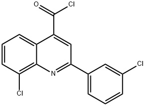 8-chloro-2-(3-chlorophenyl)quinoline-4-carbonyl chloride Structure