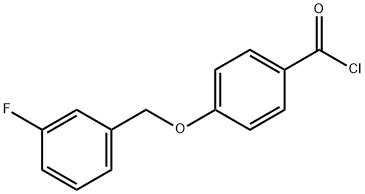 4-[(3-fluorobenzyl)oxy]benzoyl chloride Struktur