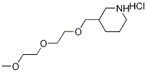 3-{[2-(2-Methoxyethoxy)ethoxy]methyl}piperidinehydrochloride 化学構造式