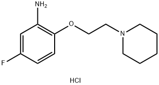 5-Fluoro-2-[2-(1-piperidinyl)ethoxy]phenylaminedihydrochloride Structure
