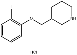 3-[(2-ヨードフェノキシ)メチル]ピペリジン塩酸塩 化学構造式
