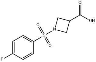 1-(4-Fluoro-benzenesulfonyl)-azetidine-3-carboxylic acid Struktur