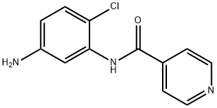 N-(5-アミノ-2-クロロフェニル)イソニコチンアミド 化学構造式