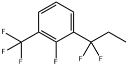 1-(1,1-Difluoropropyl)-2-fluoro-3-(trifluoromethyl)benzene Struktur