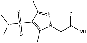 (4-Dimethylsulfamoyl-3,5-dimethyl-pyrazol-1-yl)-acetic acid Structure