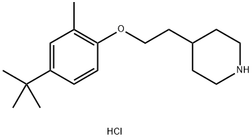 4-{2-[4-(tert-Butyl)-2-methylphenoxy]-ethyl}piperidine hydrochloride Structure