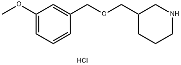3-{[(3-Methoxybenzyl)oxy]methyl}piperidinehydrochloride Structure