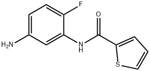 N-(5-アミノ-2-フルオロフェニル)-2-チオフェンカルボキサミド 化学構造式