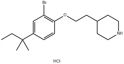 4-{2-[2-Bromo-4-(tert-pentyl)phenoxy]-ethyl}piperidine hydrochloride Structure