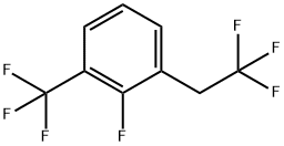 2-フルオロ-1-(2,2,2-トリフルオロエチル)-3-(トリフルオロメチル)ベンゼン 化学構造式