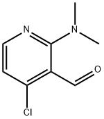 4-クロロ-2-(ジメチルアミノ)ニコチンアルデヒド 化学構造式