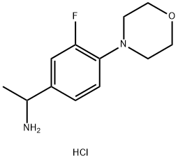 1-(3-fluoro-4-morpholin-4-ylphenyl)ethanamine Struktur