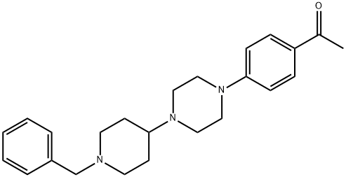 ethanone, 1-[4-[4-[1-(phenylmethyl)-4-piperidinyl]-1-piper Structure
