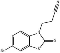 3-(6-溴-2-氧代-1,3-苯并噻唑-3(2H)-基)丙腈,74943-62-7,结构式