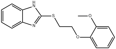2-{[2-(2-Methoxyphenoxy)ethyl]thio}-1H-benzimidazole Structure