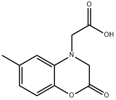2-(6-甲基-2-氧代-3H-1,4-苯并恶嗪-4-基)乙酸, 99843-41-1, 结构式